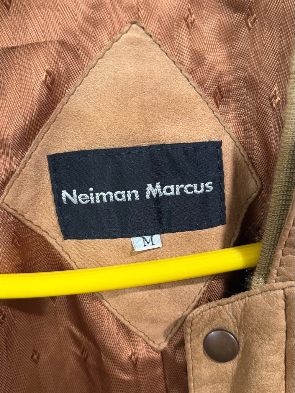1980’s Vintage Neiman Marcus Tan Lambskin Leather Bomber Jacket